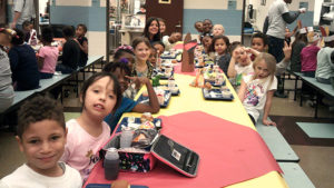 Miss Mavrogianis' class enjoying lunch together.