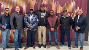 Mentors that accompanied Jefferson students to the Cavs game.