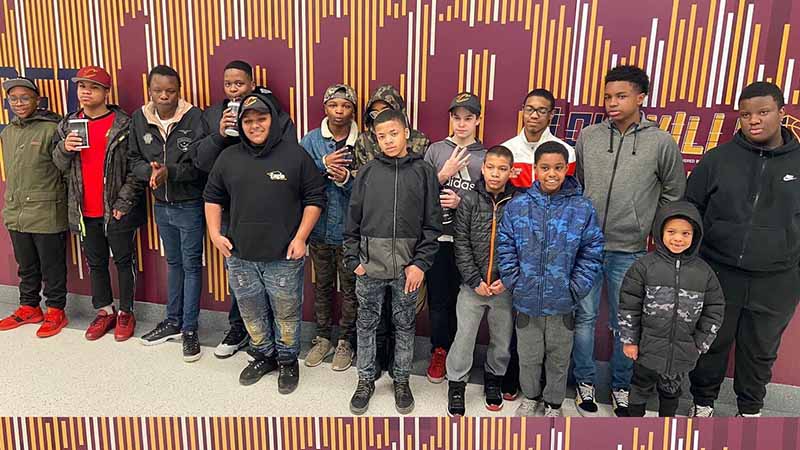 Men of Distinction Go to Cavs Game