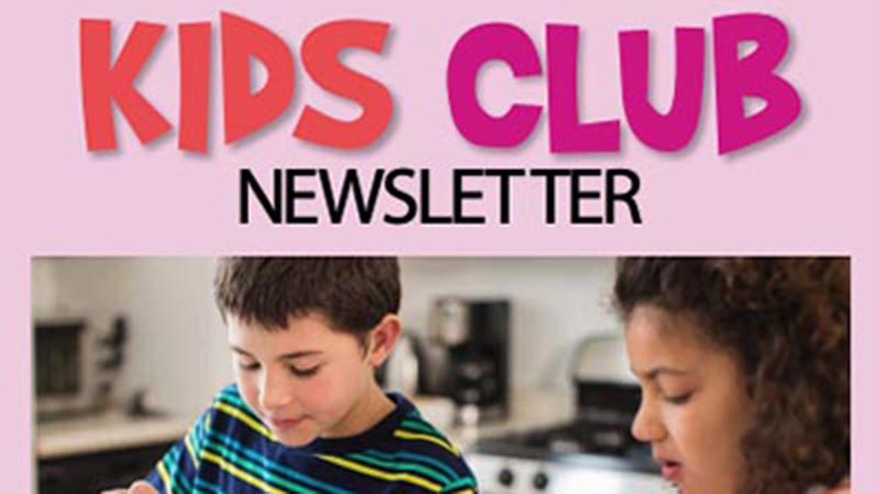 Kids Club Newsletter heading