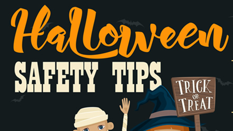 Halloween Safety Tips sign