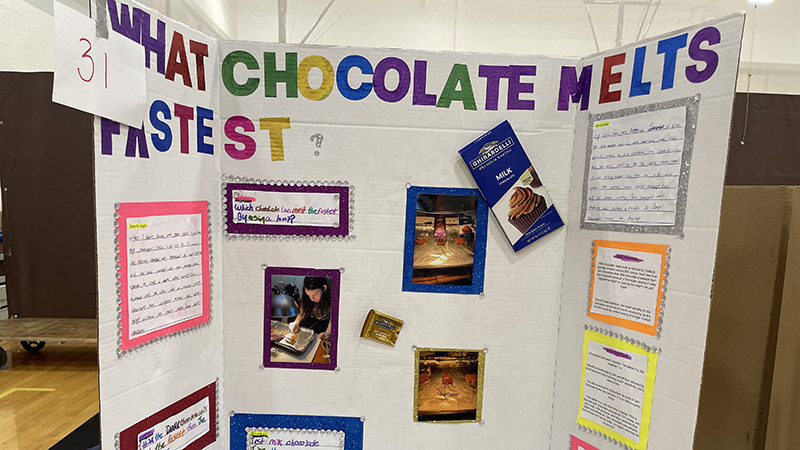 An example of a project about melting chocolate.