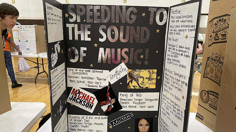 An example of a project about speeding and music.