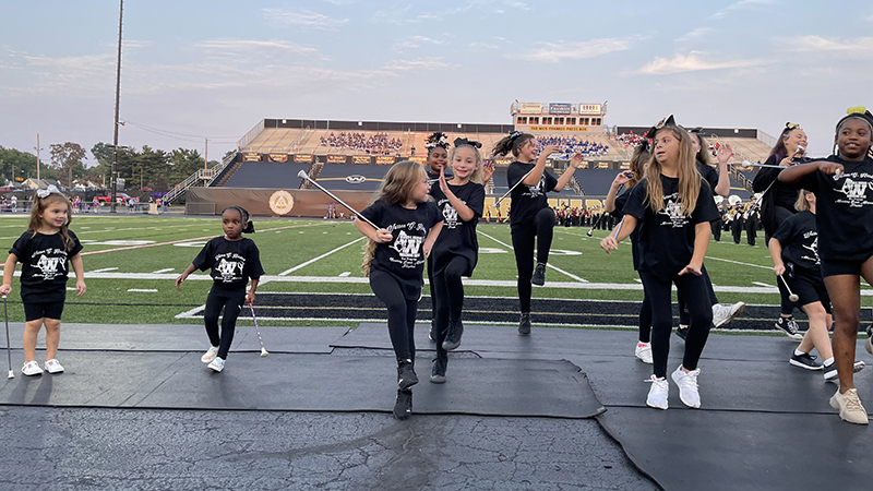 Jefferson students having fun performing.