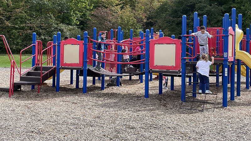 Students having fun on the playground.