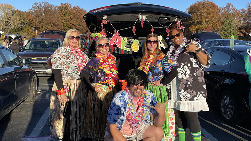 Our Jefferson third grade team ready for trunk or treat.