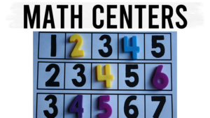 Math centers with numbers