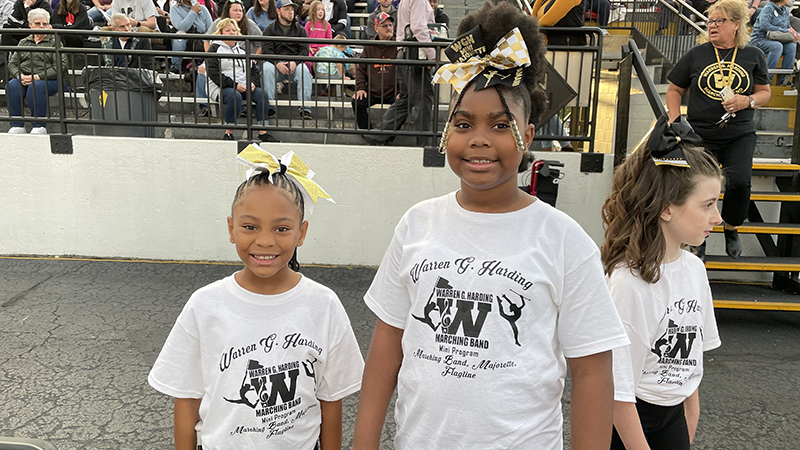 Jefferson students who performed with mini majorettes.