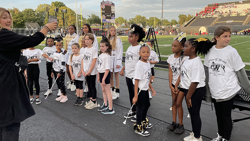 Students from several Warren schools waiting to perform.