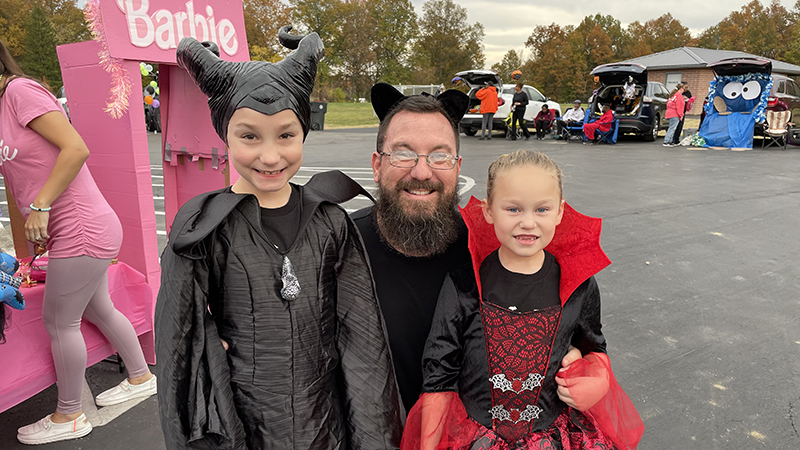 Mr. Bitner and his family ready for the event.