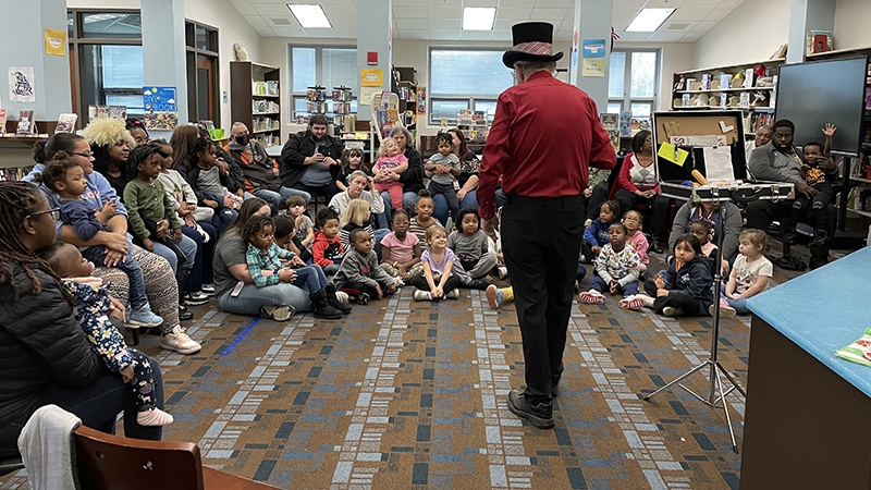 Our guest magician introduces himself.