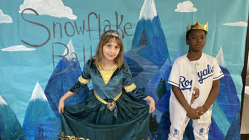 King and queen of the snowflake ball.