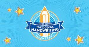 Zaner Bloser national handwriting contest