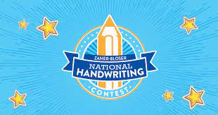 Zaner Bloser national handwriting contest