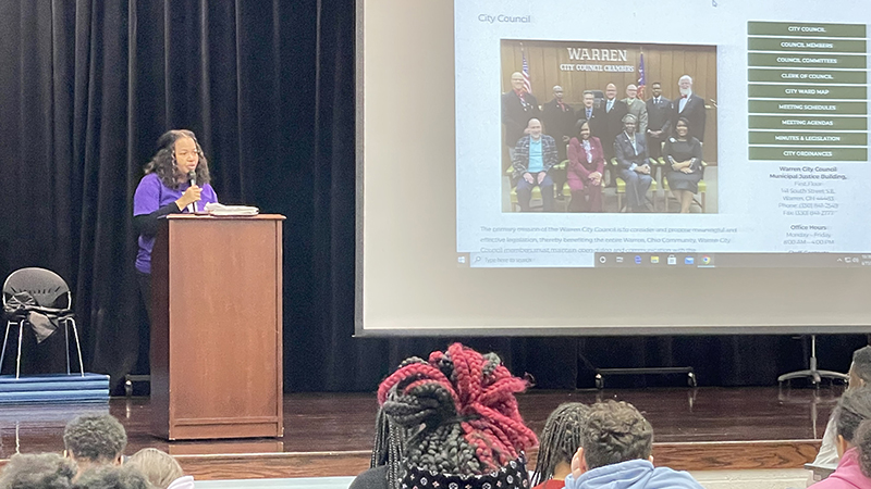 Councilwoman Price Speaks to Jefferson Middle School Students