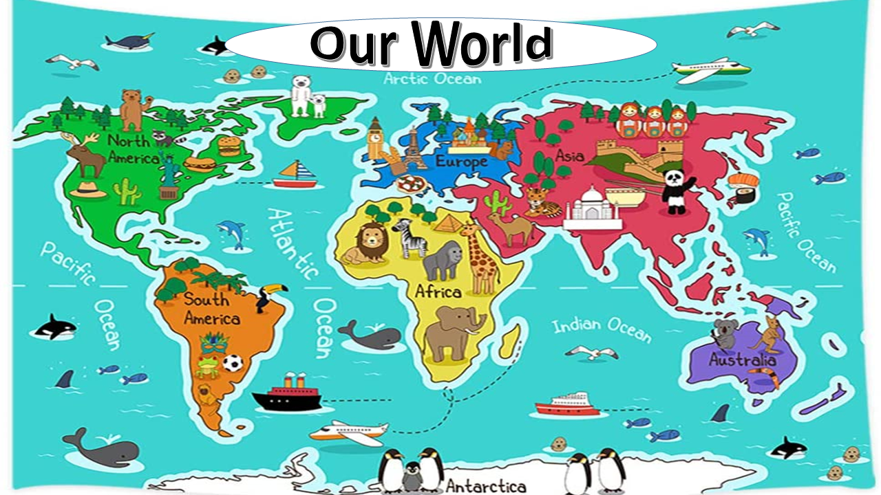 cartoon world map