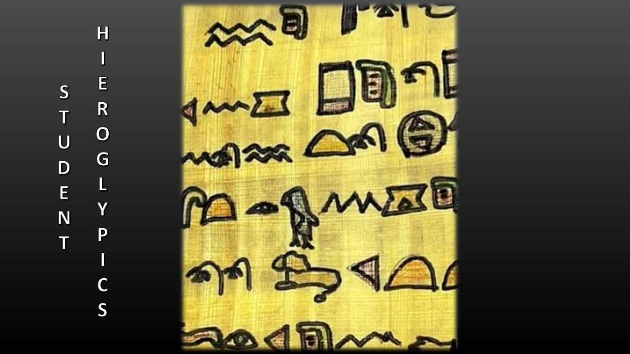 student created hieroglyphics