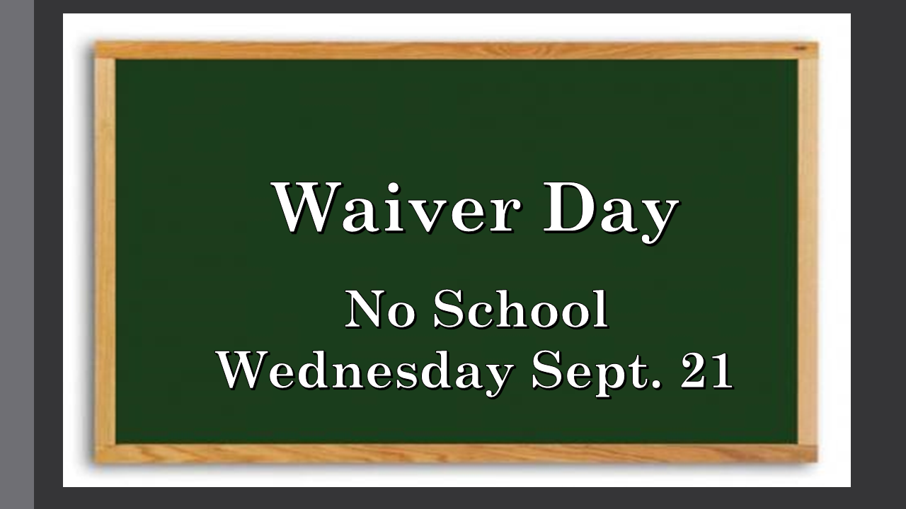 No School for students September 21st