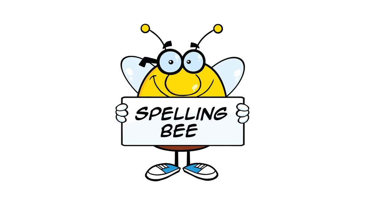 bee with glasses holding sign