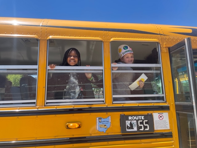 School bus with kids