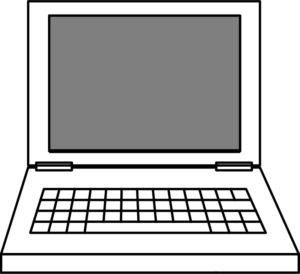 grey and white laptop