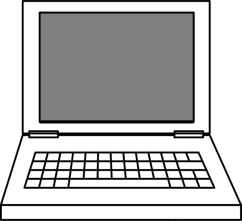 grey and white laptop