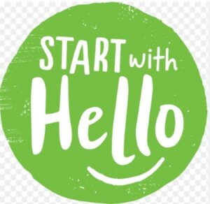 start with hello in green circle