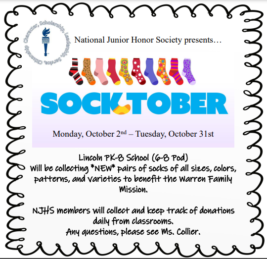 Socktober by NJHS