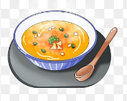 soup bowl with spoon