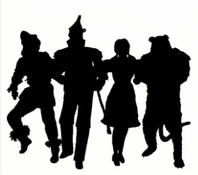 Wizard of oz characters blacked out