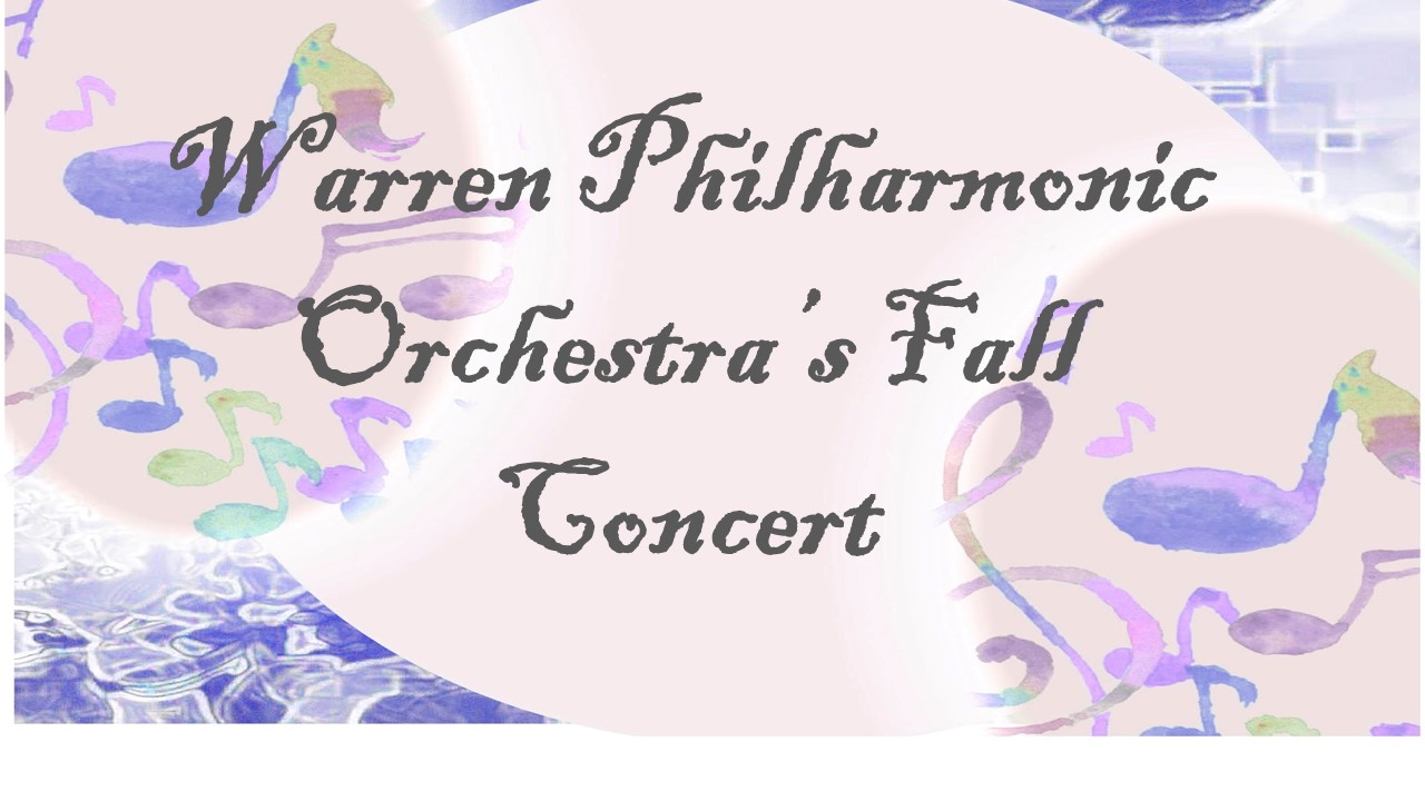 McGuffey's third grade students will be off to see the Warren Philharmonic Orchestra's Fall Concert on Thursday, November 17, 2017.