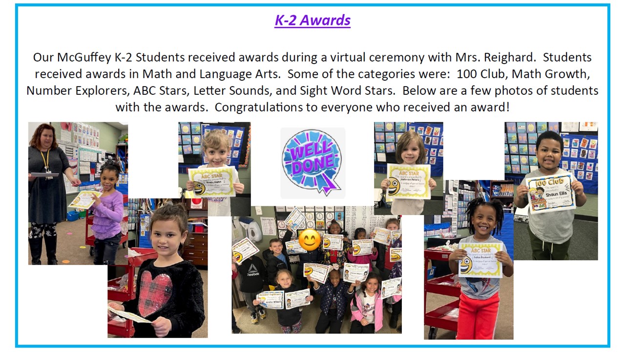 K-2 3rd Quarter Awards Assembly