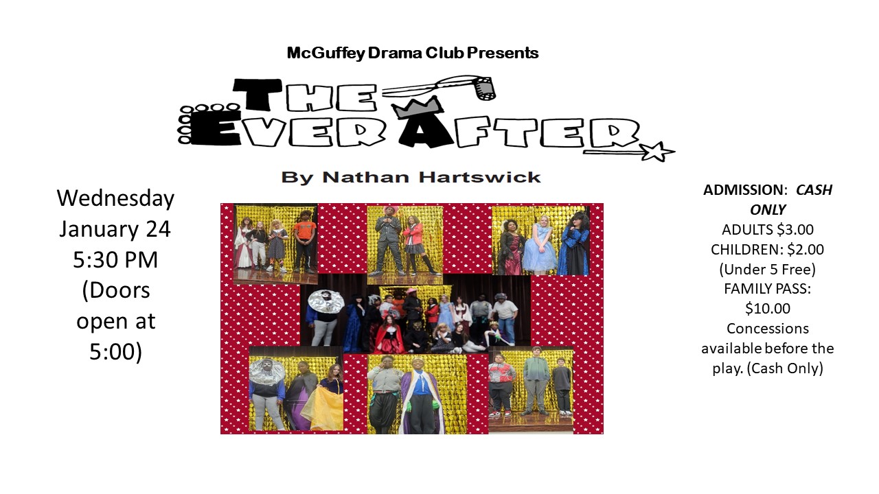 Drama Club Presentation January 24 at 5:30