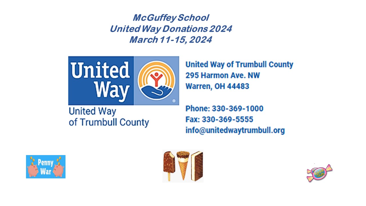 United Way Collection Begins  Monday, March 11, 2024