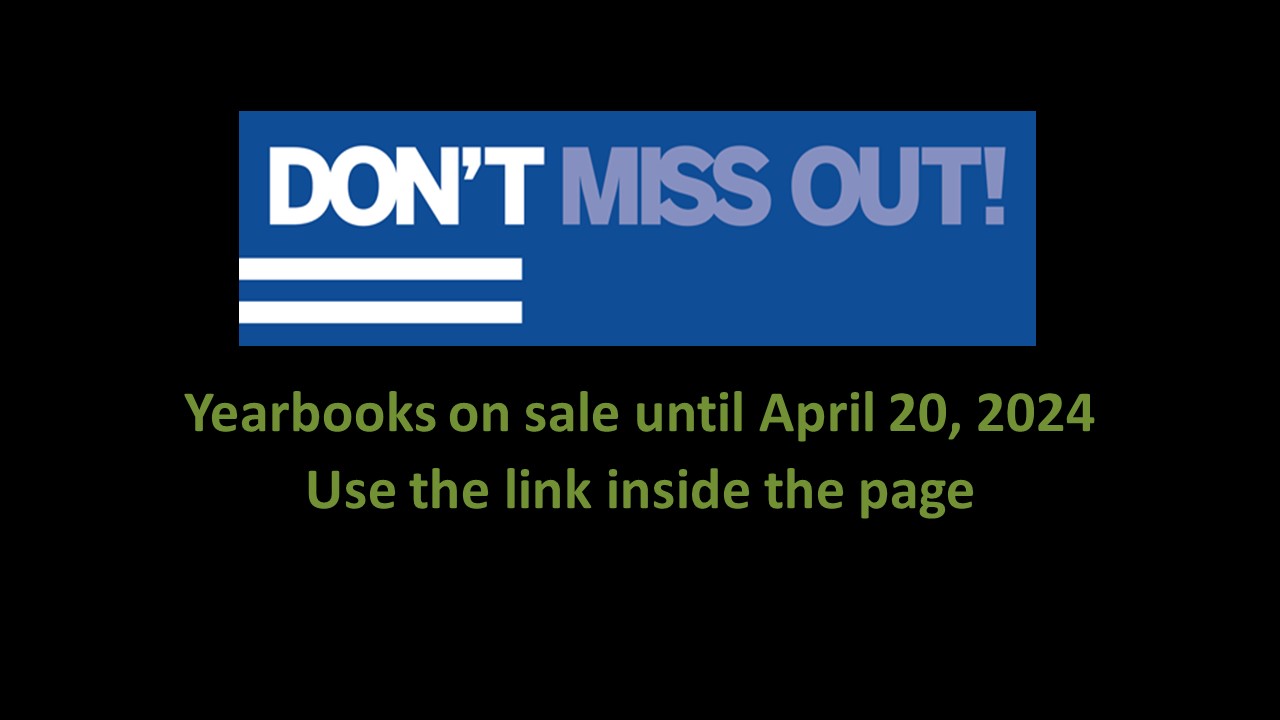 Yearbooks on Sale Now Until April 20, 2024