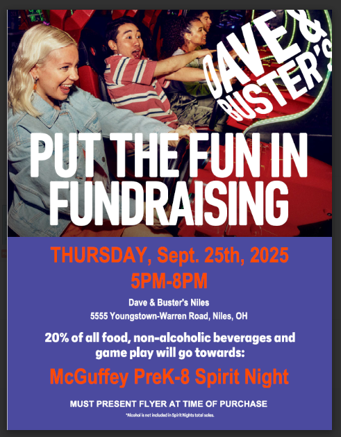 Spirit Night at Dave & Busters