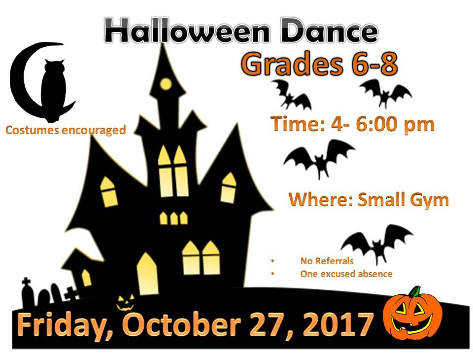 Halloween Dance- Grades 6-8
