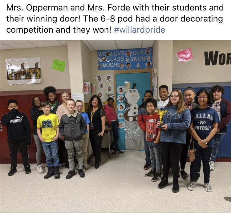 Congratulations to Mrs. Opperman and Mrs. Ford’s class!!