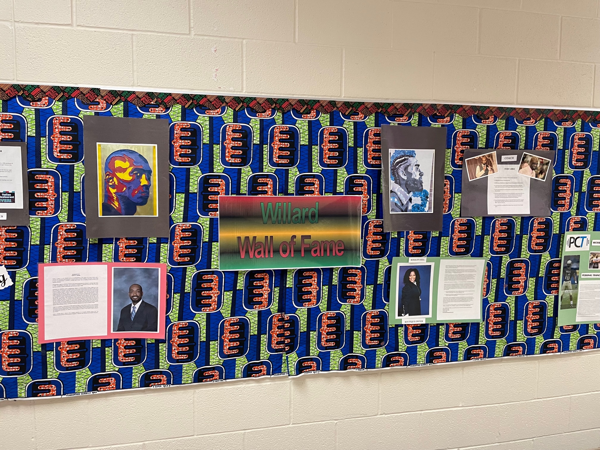 Willard Black History Month Wall of Fame