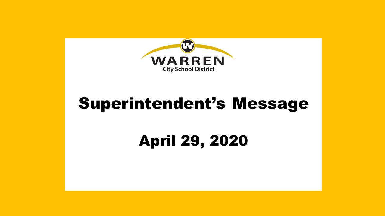 Superintendent’s Message Regarding WGH Graduation