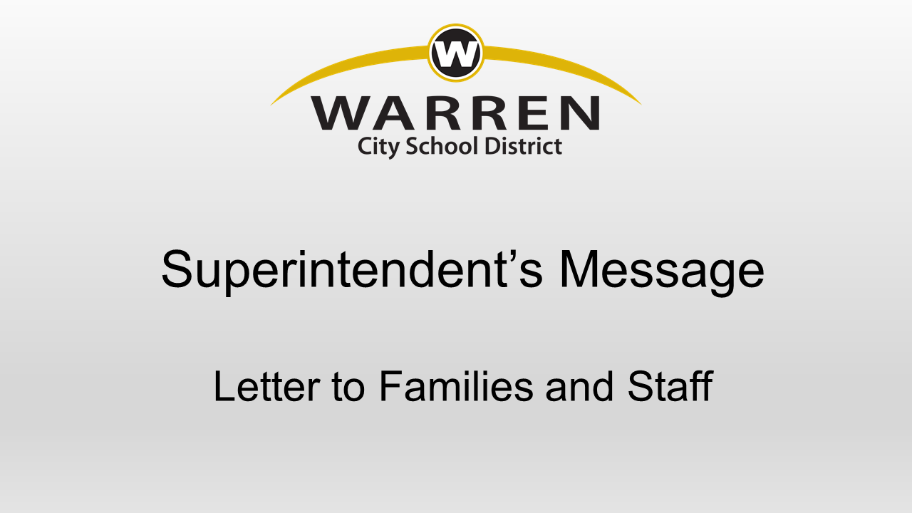superintendents message