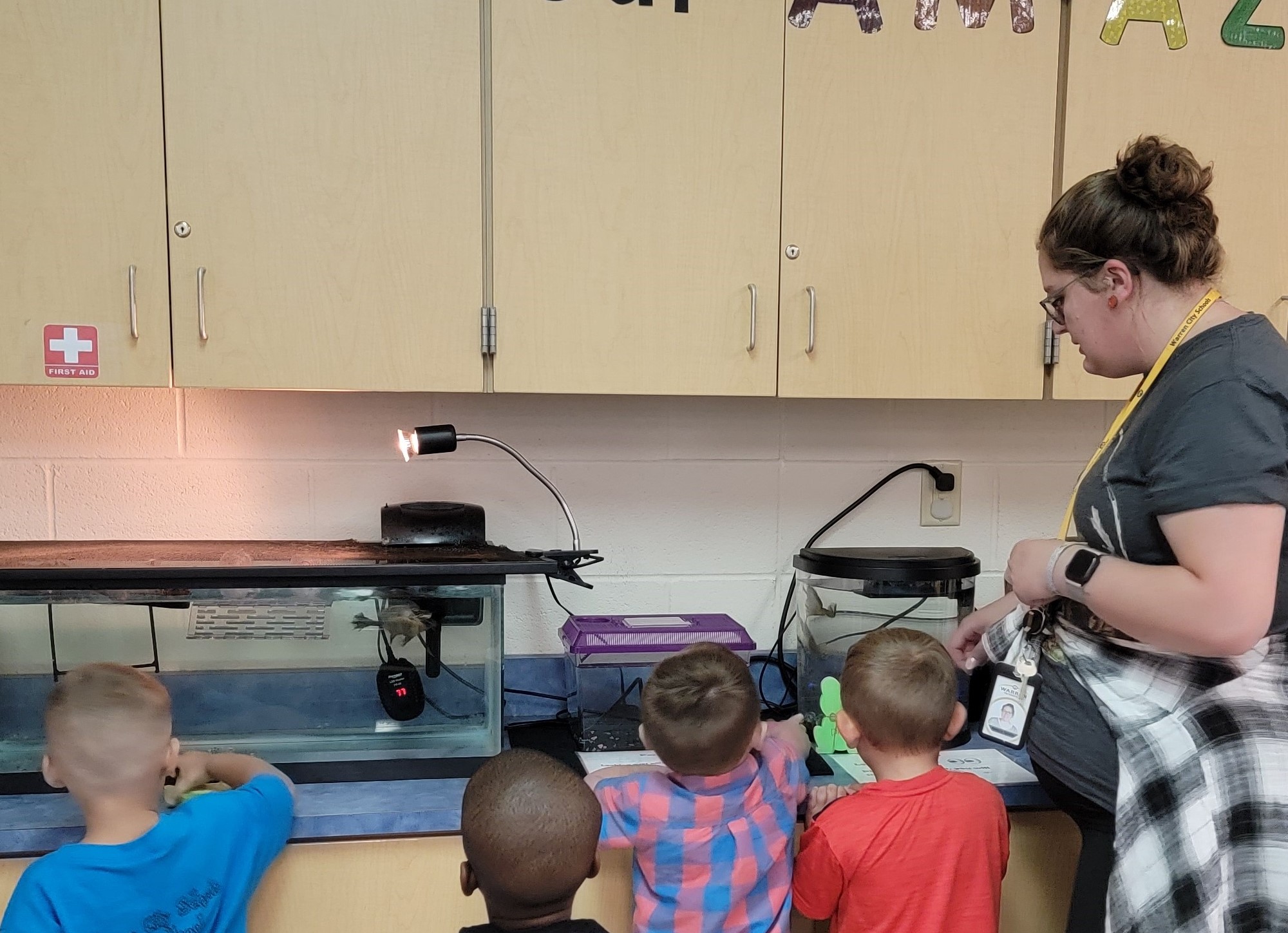 The Boys Are Back! WCS preschool boys’ spend 1st day exploring their surroundings