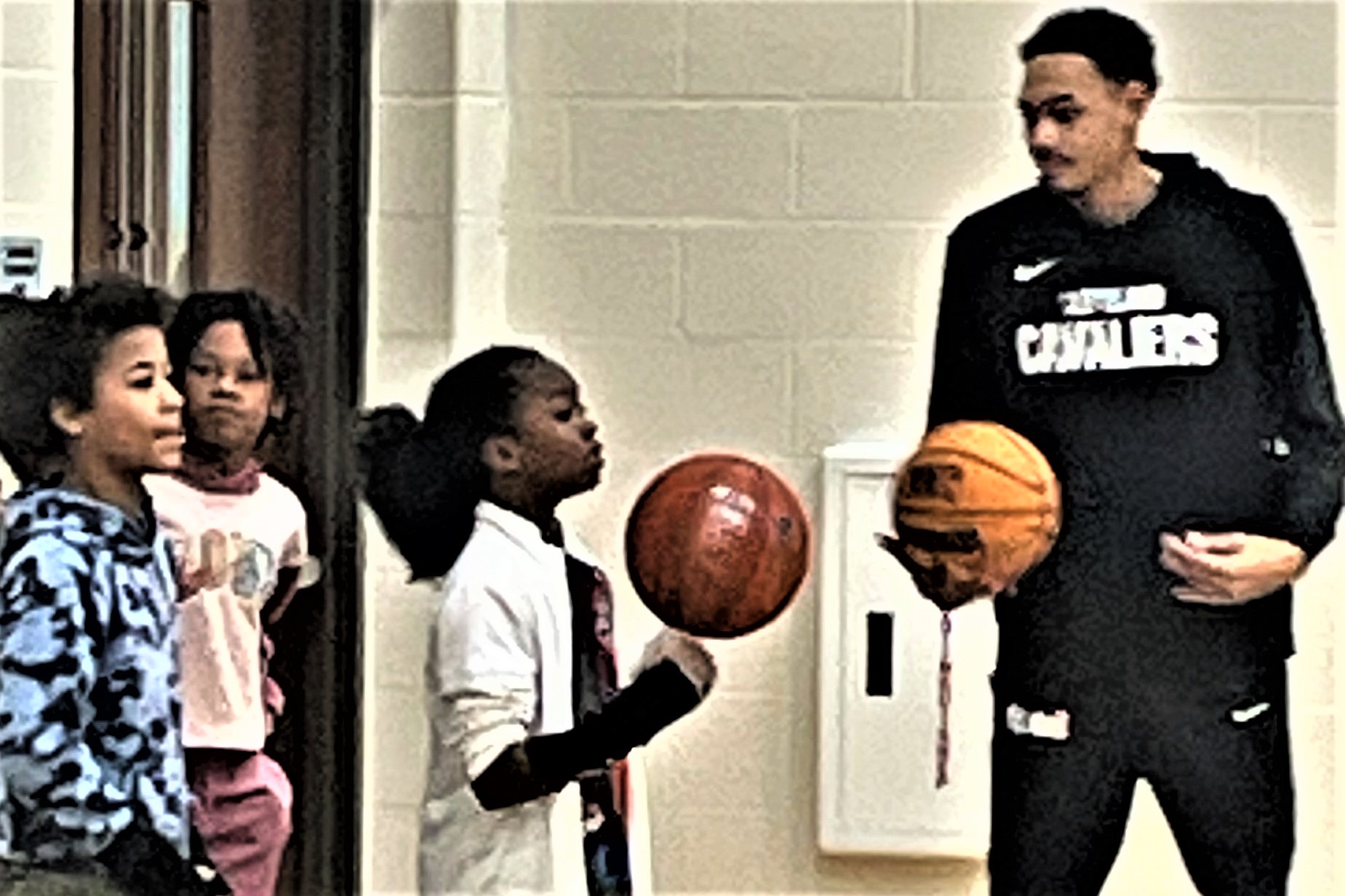 Students at the “J” learn fundamentals during recent Cavs Academy