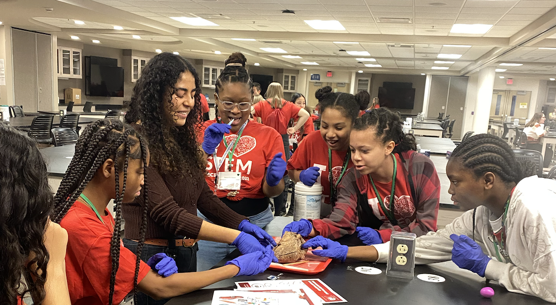 7th-Grade Girls Go Red for STEM Event