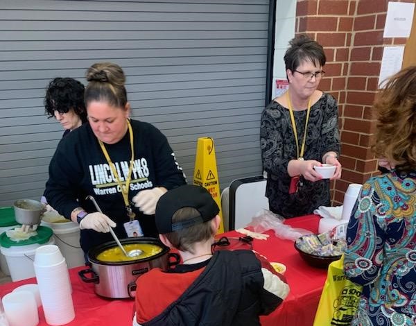 Soup was on the menu at Lincoln PK-8 School for Parent-Teacher Conferences