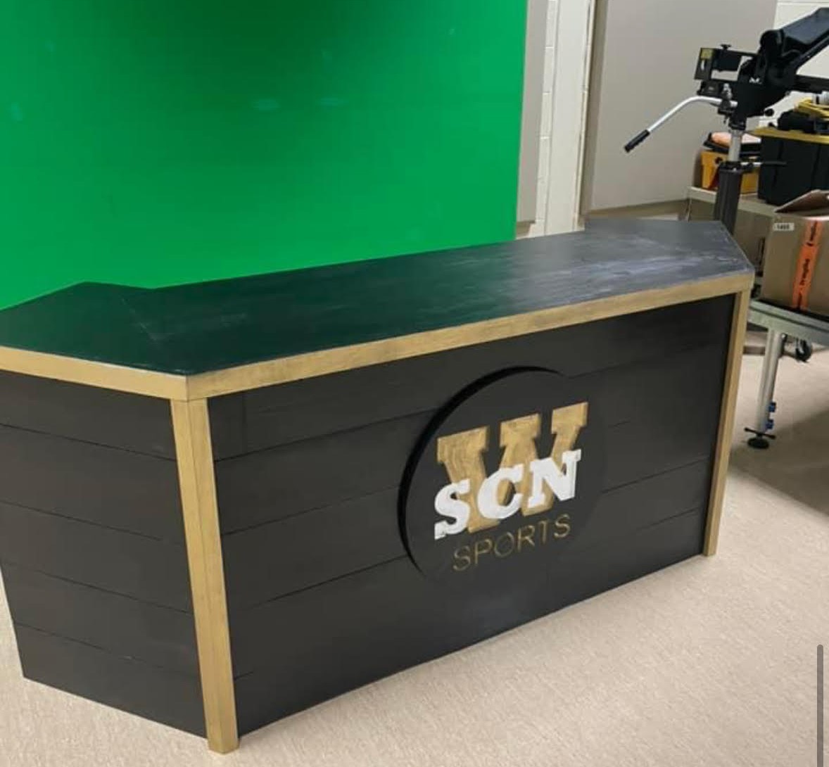 WGH’s WSCN studio gets upgrade with student-made desk