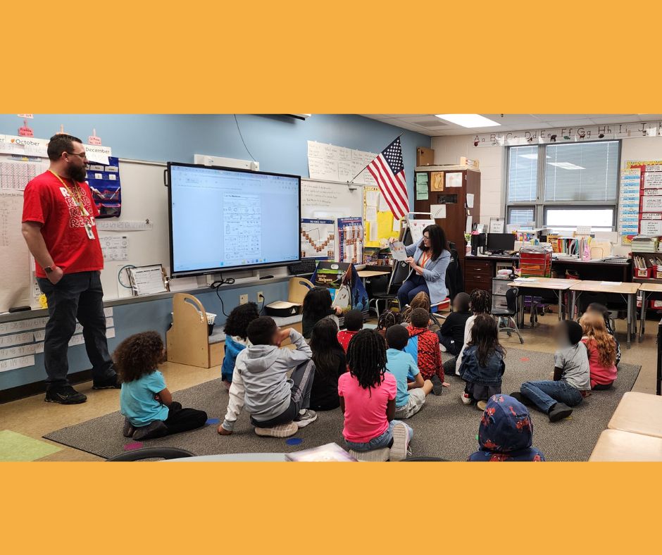 The United Way joins Reading Raiders: Staff & Volunteers read to students in all 4 PK-8 schools