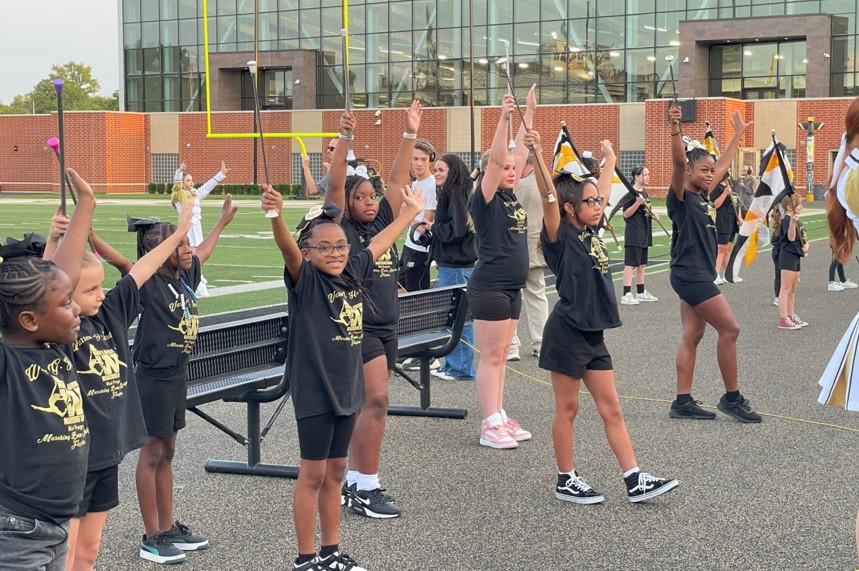 Students from several Warren schools perform at the band night.