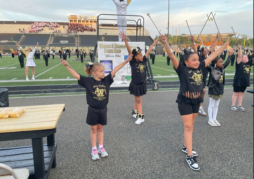 Jefferson students performing with the Harding band.