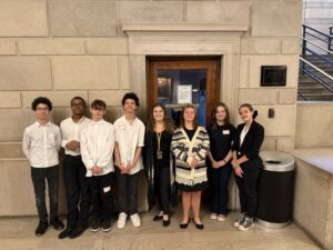 Ms. Richter and Jefferson choir students